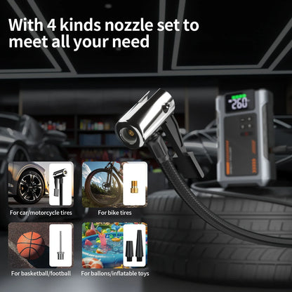 Roadspark Depot™ Portable Jump Starter with Air Compressor