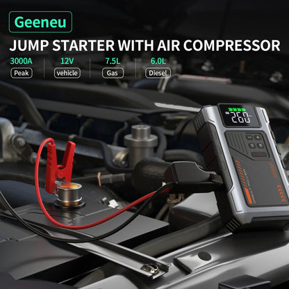 RoadSpark Depot™ Portable Jump Starter with Air Compressor