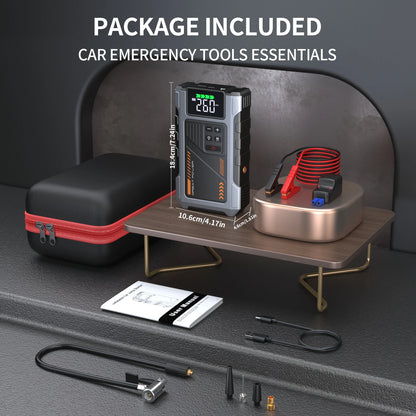 RoadSpark Depot™ Portable Jump Starter with Air Compressor