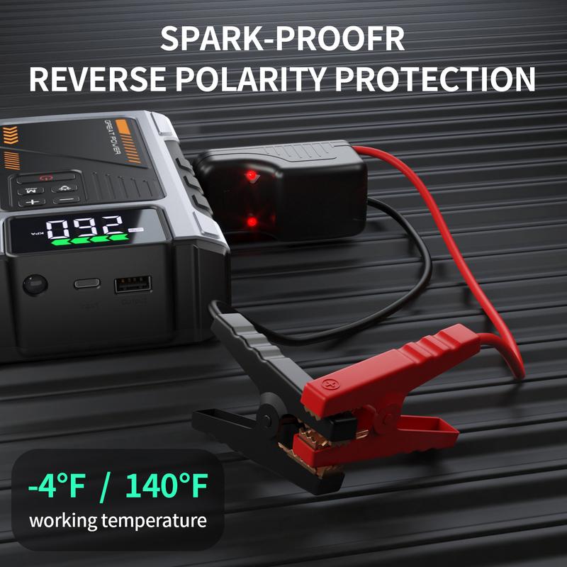 RoadSpark Depot™ Portable Jump Starter with Air Compressor